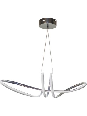 Normadia Krom 3 Renk Kumandalı Ledli Modern Avize, Şık ve Fonksiyonel Aydınlatma