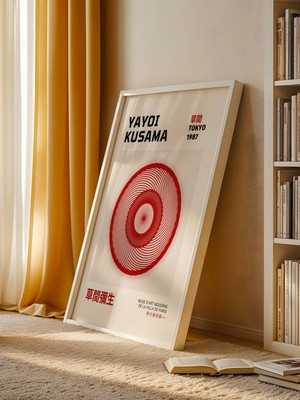 Fuart.Co Optik Sanat Yayoi Kusama Japon Sanatı Dijital Baskı Poster (Çerçevesiz) Jpfu