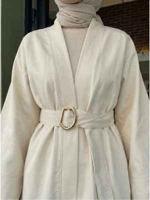 Foremia Geniş Manşet Kuşak Detay Ceket-Taş