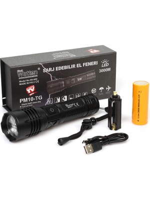 Pazarcan 3000 Lümen Güçlü El Feneri WT-600