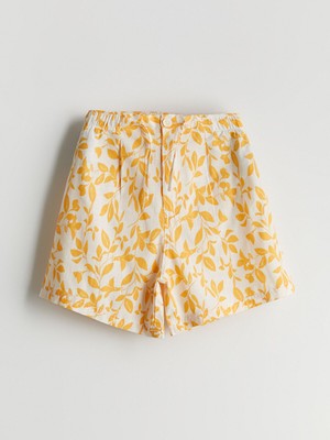 Lc Waikiki Yeni Sezon Beli Lastikli Çiçekli Kız Çocuk Şort