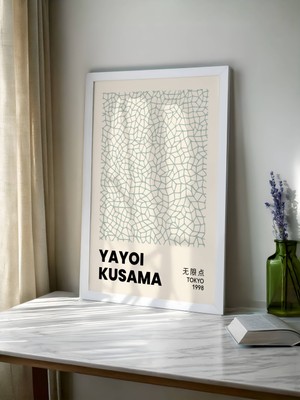 Fuart.Co Beyaz Sonsuzluk Yayoi Kusama Japon Sanatı Dijital Baskı Poster (Çerçevesiz) Jpfu