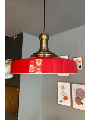 Normadia Kırmızı Eskitme Uzun Sarkıt Avize, Retro Şıklık ve Şıklık Sunar