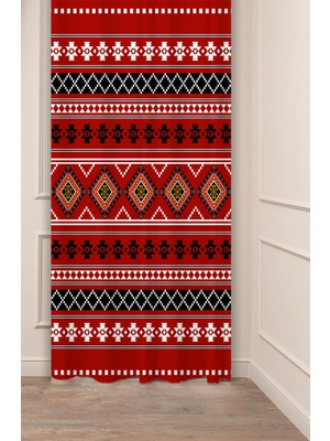 Greendecor Otantik, Anadolu, Etnik Desenli Özel Tasarım Dijital Baskılı (Tek Kanat) Modern Şık Fon Perde