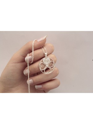 925 Ayar Gümüş Kadın Kişiye Özel Kalp Kolye