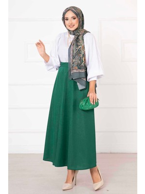 Md Scuba Mevlana Tesettür Etek Zümrüt