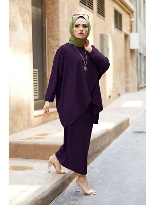 Mdı Etek ve Tunik Ikili Kombin Mor