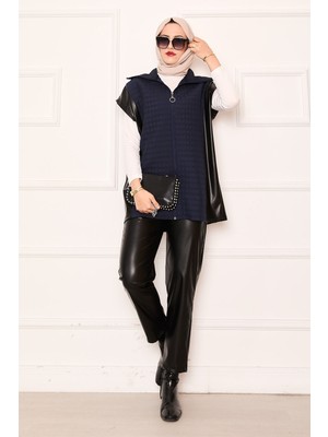 Md Kapitone Deri Kombine İkili Takım Lacivert