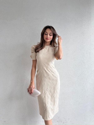 Moda Durağı Chill Midiboy Elbise Krem