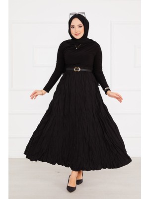 ZMR Kraş Tesettür Etek Siyah