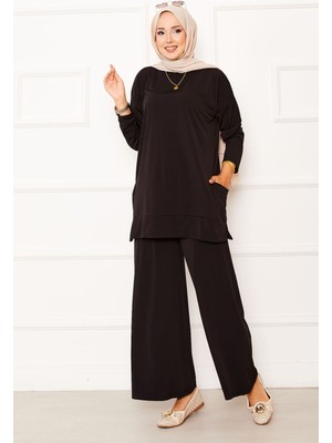 Ozk Cep Detaylı Sandy İkili Takım Siyah