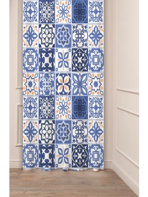 Greendecor Otantik Anadolu Motifleri Eski Antik Desenli Özel Tasarım Dijital Baskılı (Tek Kanat) Şık Fon Perde