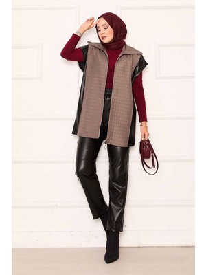 Md Kapitone Deri Kombine İkili Takım Vizon