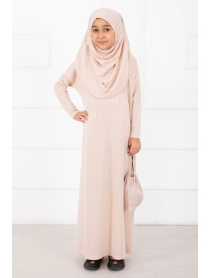 Md Tesettür Çocuk Namaz Elbisesi Bej