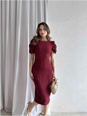 Moda Durağı Chill Midiboy Elbise Bordo