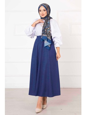 Md Scuba Mevlana Tesettür Etek İndigo