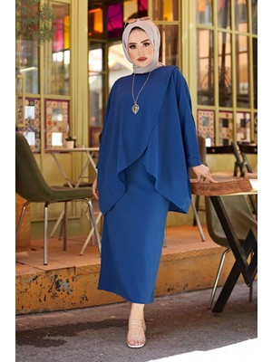 Mdı Etek ve Tunik Ikili Kombin Mavi