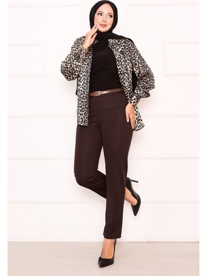 MDS Çımalı Tesettür Pantolon Acı Kahve