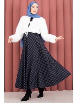 Cvn Klasik Pötikare Desen Etek İndigo