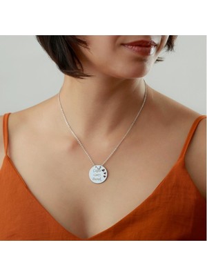 Kadın 925 Ayar Gümüş Isimli Kalpli Plaka Kolye