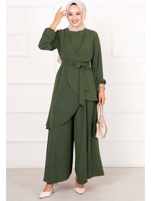 HL Salaş Kalıp Aerobin Tesettür İkili Takım Haki