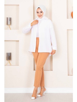 MDS Çımalı Tesettür Pantolon Camel
