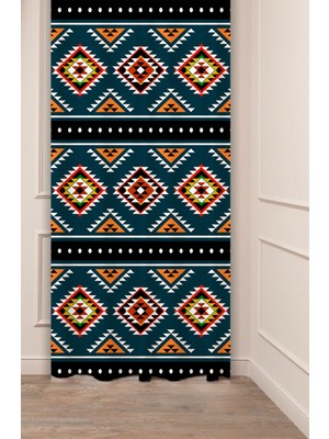 Greendecor Otantik Anadolu Motifleri Eski Antik Desenli Özel Tasarım Dijital Baskılı (Tek Kanat) Şık Fon Perde