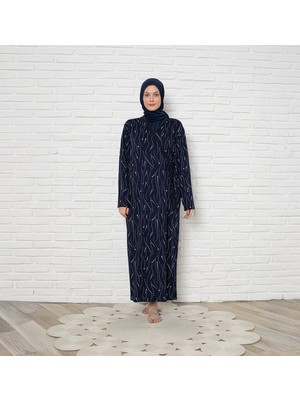 Madame Clara Yandan Bağlamalı Kadın Mevsimlik Namaz Elbisesi, Terletmeyen Namaz Kıyafeti, Dökümlü Ferace