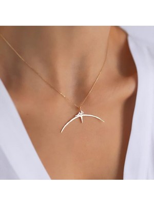 Kadın 925 Ayar Gümüş  Hiçlik Sembolü Kolye