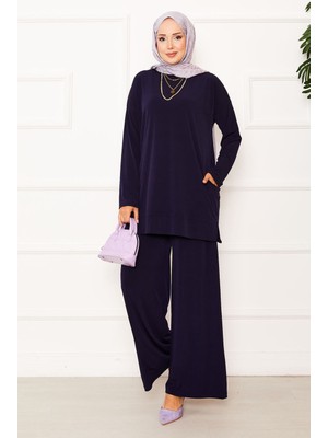 Ozk Cep Detaylı Sandy İkili Takım Lacivert