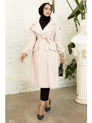 Md Kol Bağcıklı Seyyar Kuşaklı Trençkot Taş