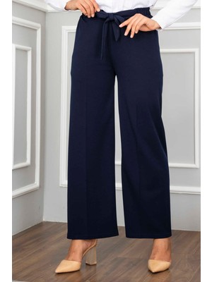 Bol Paça Tesettür Pantolon Lacivert