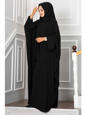 Md Leyli Tesettür Abaya Takım Siyah