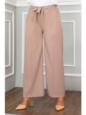 Bol Paça Tesettür Pantolon Taş