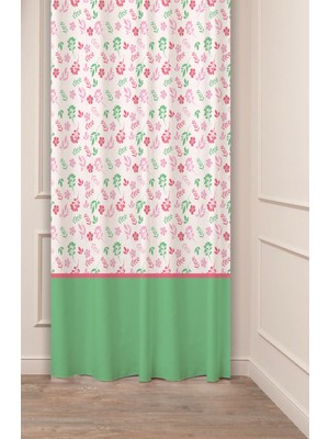 Greendecor Bohem Geometrik Çizgi Şekiller Özel Tasarım Desenli Dijital Baskılı (Tek Kanat) Modern Şık Fon Perde