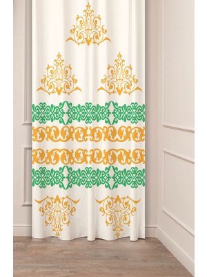 Greendecor Otantik, Anadolu, Etnik Desenli Özel Tasarım Dijital Baskılı (Tek Kanat) Modern Şık Fon Perde