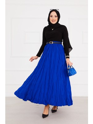 ZMR Kraş Tesettür Etek Saks