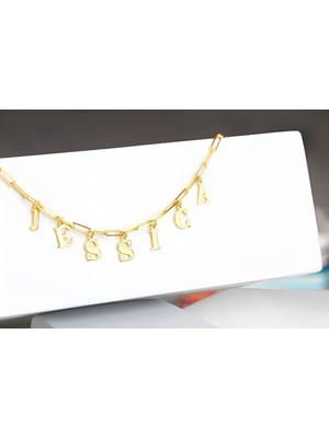 925 Ayar Gümüş Özel Tasarım Isimli Kolye