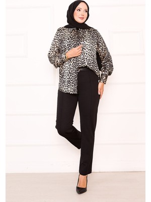 MDS Çımalı Tesettür Pantolon Siyah
