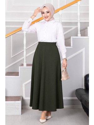 MDS Mevlana Tesettür Etek Haki