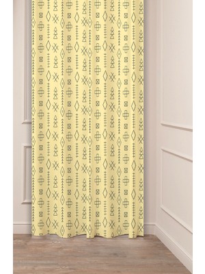 Greendecor Otantik, Anadolu, Etnik,bohem Desenli Özel Tasarım Dijital Baskılı (Tek Kanat) Modern Şık Fon Perde