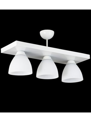 Normadia Modern Beyaz Üçlü Dikdörtgen Spor Avize, Şık ve Şık Aydınlatma Sağlar