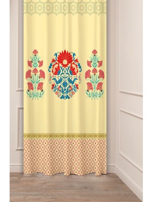 Greendecor Otantik, Anadolu, Etnik,bohem Desenli Özel Tasarım Dijital Baskılı (Tek Kanat) Modern Şık Fon Perde