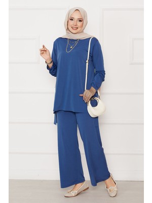 Ozk Salaş Rahat Kalıp İkili Sandy Takım İndigo