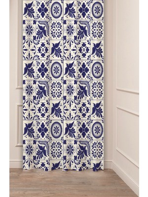 Greendecor Otantik Anadolu Motifleri Eski Antik Desenli Özel Tasarım Dijital Baskılı (Tek Kanat) Şık Fon Perde