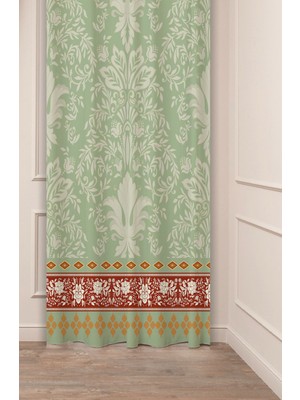 Greendecor Otantik, Anadolu, Etnik,bohem Desenli Özel Tasarım Dijital Baskılı (Tek Kanat) Modern Şık Fon Perde