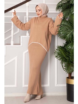 Mo Çoban Dikişli Crop Elbise TEN