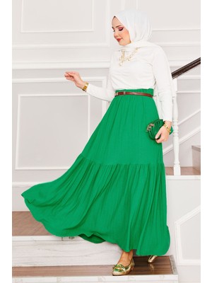 Nz Beli Lastikli Altı Büzgülü Tesettür Etek Benetton