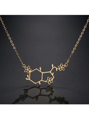 Kadın 925 Ayar Gümüş Mutluluk Hormonu Serotonin Kolye