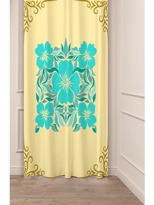 Greendecor Otantik, Anadolu, Etnik,bohem Desenli Özel Tasarım Dijital Baskılı (Tek Kanat) Modern Şık Fon Perde